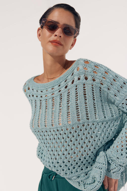 Anleitung Nr. 16553 Pullover aus Cotton Mélange
