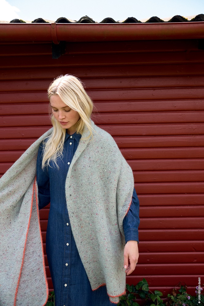Anleitung Nr. 17884 Tuch aus Natural Superkid Tweed & Silkhair