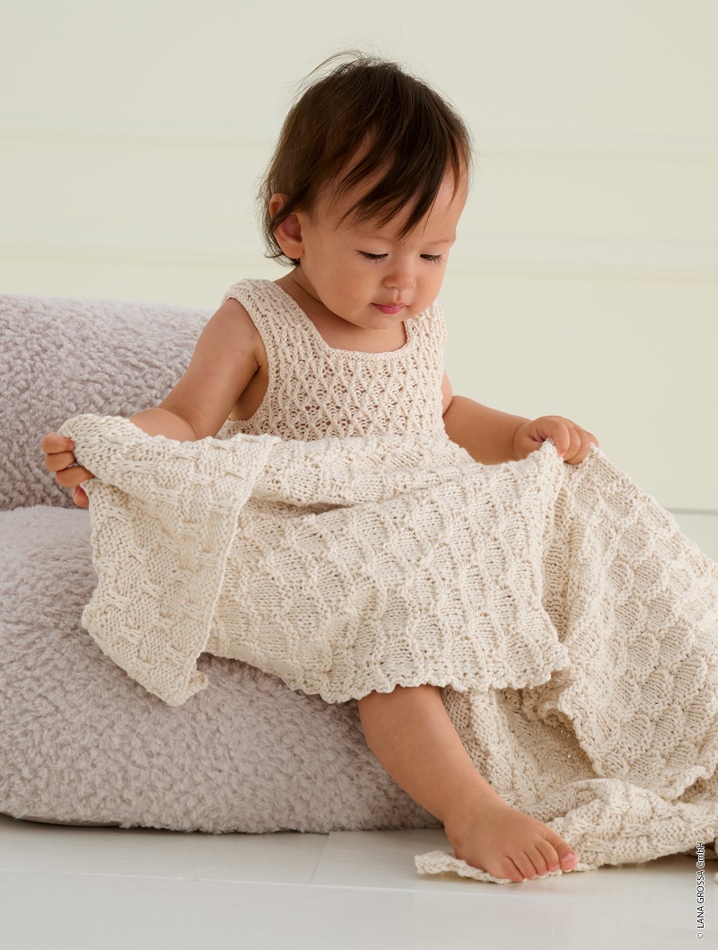 Anleitung Nr. 19623 Decke aus Summer Cashmere (Lana Grossa)