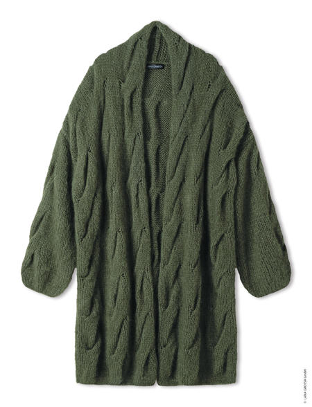 Anleitung Nr. 19236 Oversized-Cardigan aus Mohair di Gio